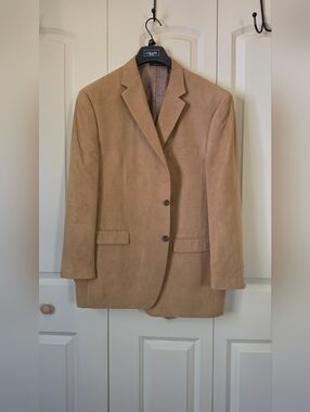 Chaps Men's Tan Suede Blazer